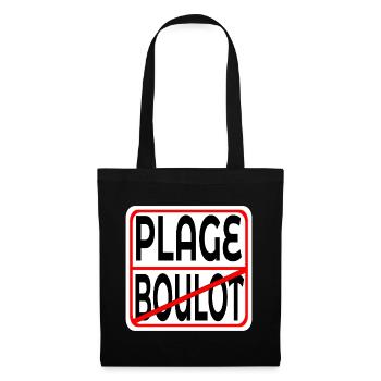 Début des vacances BOULOT PLAGE - Sac en tissu - noir - Devant
