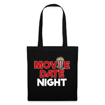 Popcorn Statement Movies Kino Nacht Streaming - Stoffbeutel - Schwarz - Vorne