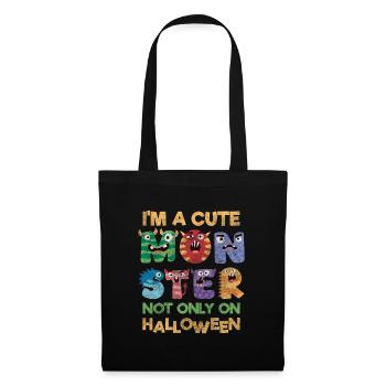 Halloween creepy disguise - Tote Bag - black - Front