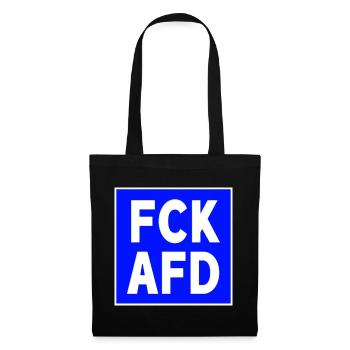 FCK AFD - Stoffbeutel - Schwarz - Vorne