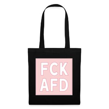 FCK AFD rosa - Stoffbeutel - Schwarz - Vorne