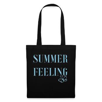 SUMMER FEELING mit Schmetterling - Stoffbeutel - Schwarz - Vorne