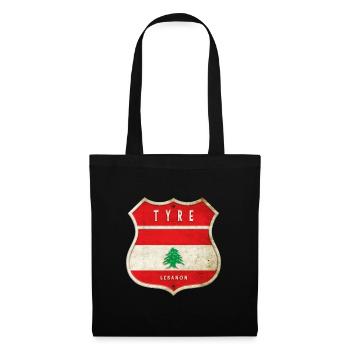 Tyre Lebanon coat of arms flag design - Tote Bag - black - Front