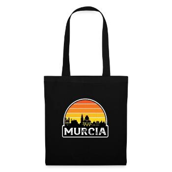 Murcia Spanien Flagge Skyline Reisesouvenir - Stoffbeutel - Schwarz - Vorne