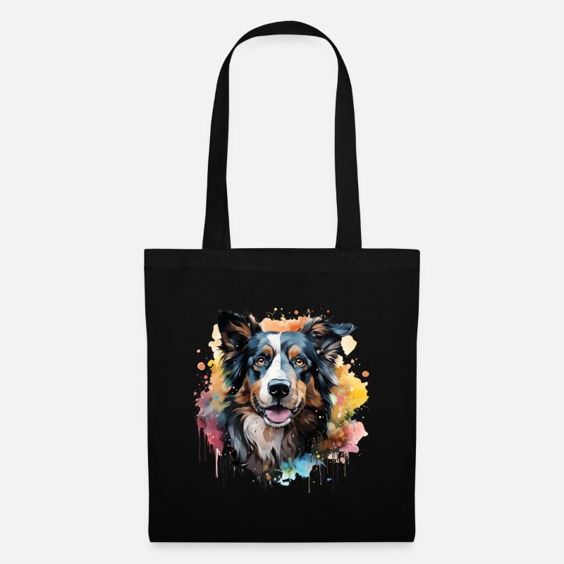 Hund - Stoffbeutel - Schwarz