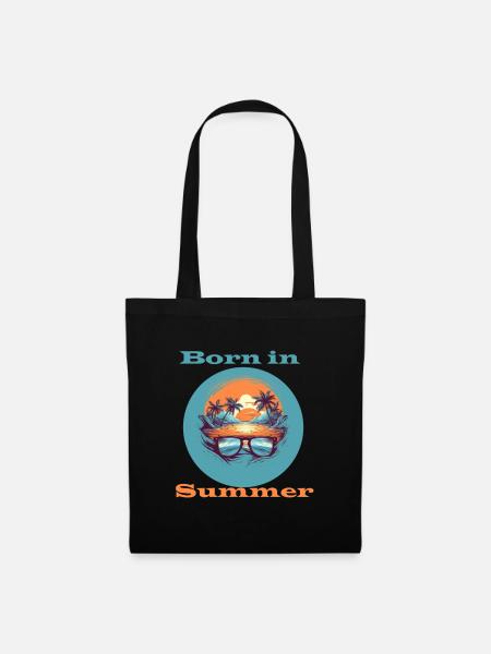 Born in Summer - Tote Bag - black