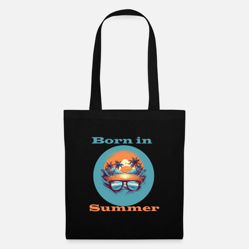 Born in Summer - Tote Bag - black