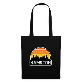 Souvenir de voyage Skyline du drapeau du Canada de Hamilton - Sac en tissu - noir - Devant