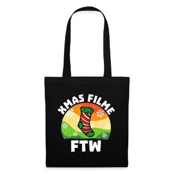 Film Schauen Movies Statement Theater Filmabend - Stoffbeutel - Schwarz - Vorne