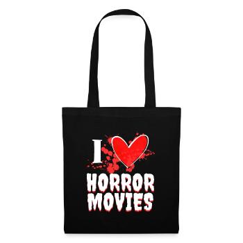 Ich Liebe Movies Statement Herz Movie Night Filme - Stoffbeutel - Schwarz - Vorne