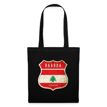 Baabda Lebanon coat of arms flag design - Tote Bag - black - Front