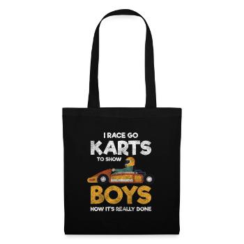 Coureurs, pilotes, courses, gagnants - Sac en tissu - noir - Devant