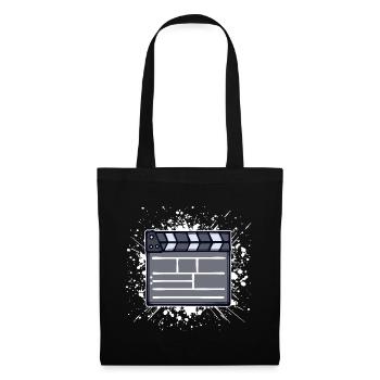 Filmabend Theater Movies Streaming Binge Watching - Stoffbeutel - Schwarz - Vorne
