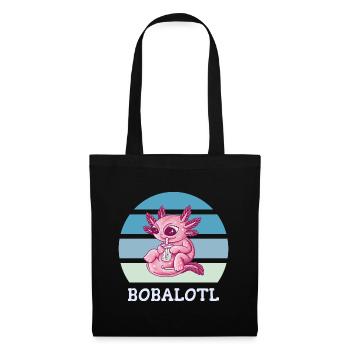 Boba Bubble Tea Axolotl Bobalotl - Sac en tissu - noir - Devant
