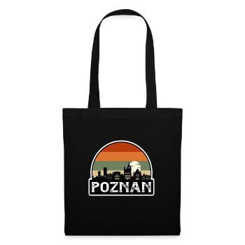 Poznan Poland Flag Skyline Travel Souvenir - Tote Bag - black - Front