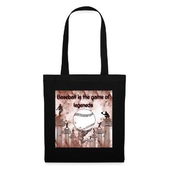 Legendäre Baseball-Illustration mit Säulenmotiv - Stoffbeutel - Schwarz - Vorne
