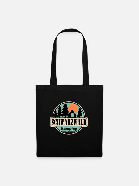 Schwarzwald Camping - Stoffbeutel - Schwarz