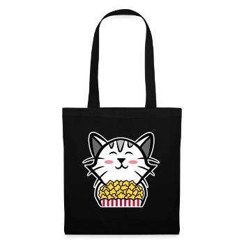 Films Popcorn Cat Streaming Cinéma Night Films - Sac en tissu - noir - Devant