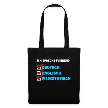 Film Schauen Movies Streaming Theater Statement - Stoffbeutel - Schwarz - Vorne