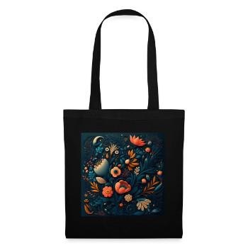 Botanicals Flower Pattern - Tote Bag - black - Front