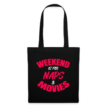 Movies Streaming Theater Statement Kino Nacht - Stoffbeutel - Schwarz - Vorne