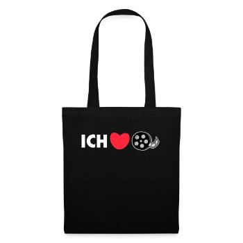 Heart Cinema Night I Love Movies Statement Movies - Tote Bag - black - Front