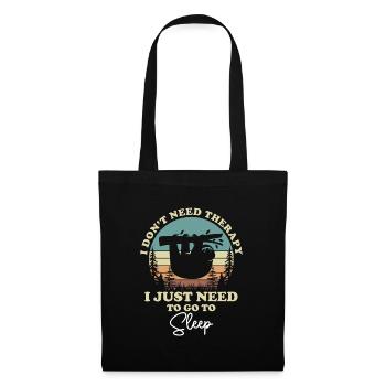 Dormir, dormir, paresseux, se reposer - Sac en tissu - noir - Devant
