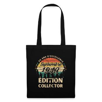 Anniversaire 80ans Septembre1943 édition collector - Sac en tissu - noir - Devant