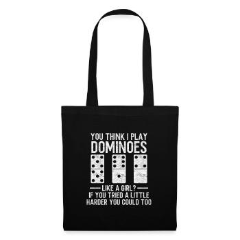 Domino Design - Stoffbeutel - Schwarz - Vorne
