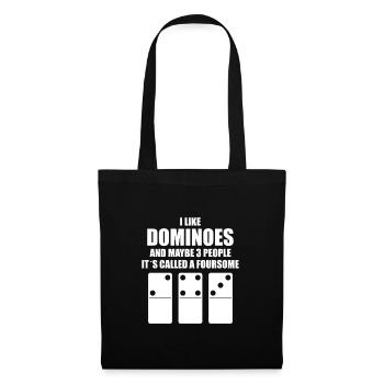 Domino Design - Stoffbeutel - Schwarz - Vorne