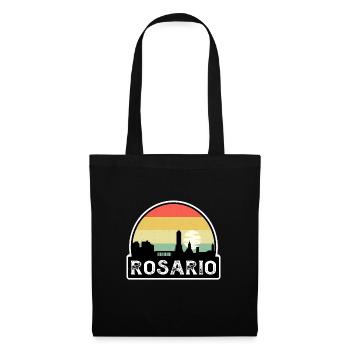 Rosario Argentinien-Flagge Skyline Reise-Souvenir - Stoffbeutel - Schwarz - Vorne