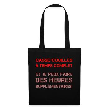 Humour Je Peux Faire Heures Supplémentaires - Sac en tissu - noir - Devant