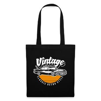 Oldtimer Vintage Wertvoll - Stoffbeutel - Schwarz - Vorne