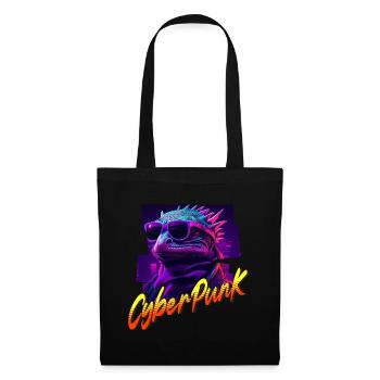 Cyberpunk lizard - Tote Bag - black - Front