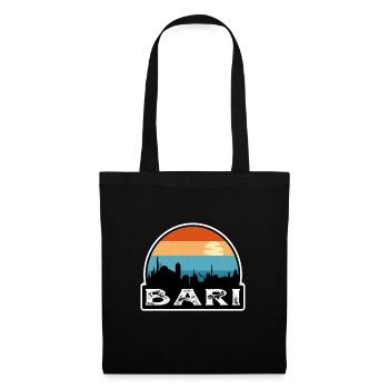 Bari Italie Flag Skyline Souvenir de voyage - Sac en tissu - noir - Devant