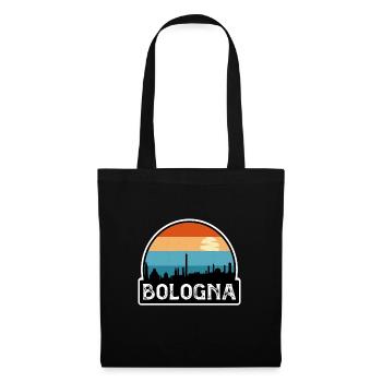 Bologne Italie Flag Skyline Souvenir de voyage - Sac en tissu - noir - Devant