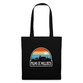 Palma De Mallorca Spain Flag Skyline Travel Souven - Tote Bag - black - Front