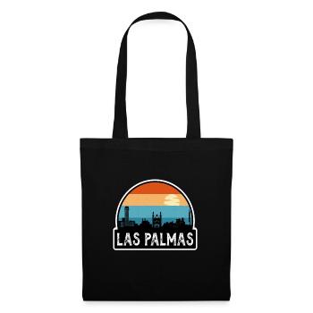 Las Palmas Spain Flag Skyline Travel Souvenir - Tote Bag - black - Front