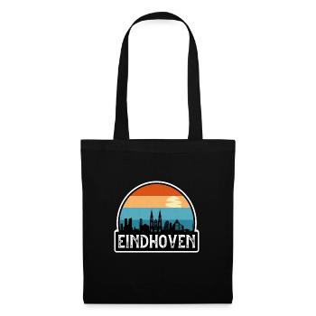 Eindhoven Netherlands Flag Skyline Travel Souvenir - Tote Bag - black - Front