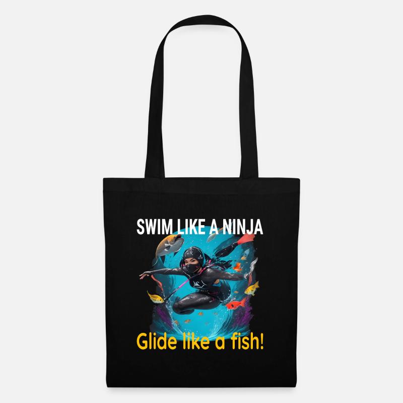 Swim Like a Ninja, Glide Like a Fish! - Tote Bag - black