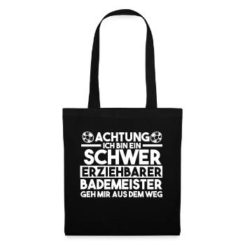 Rettungsschwimmer Bademeister - Stoffbeutel - Schwarz - Vorne