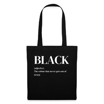 Black Style 1 - Stoffbeutel - Schwarz - Vorne