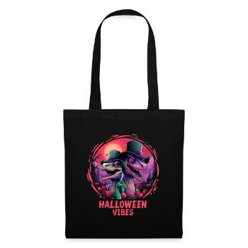 Halloween Dinosaur Velociraptor Dino Lizard - Tote Bag - black - Front