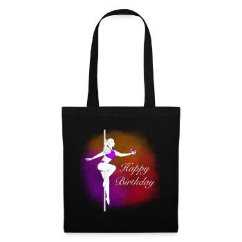 Pole Dance Birthday Gradient Illustration - Tote Bag - black - Front