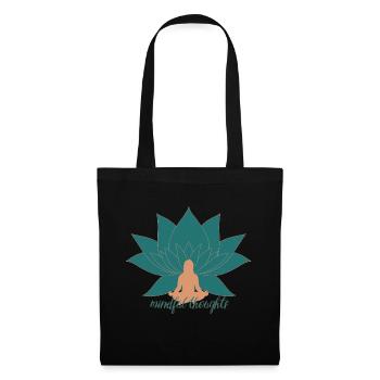 Pensées conscientes : Lotus Yoga Design - Sac en tissu - noir - Devant