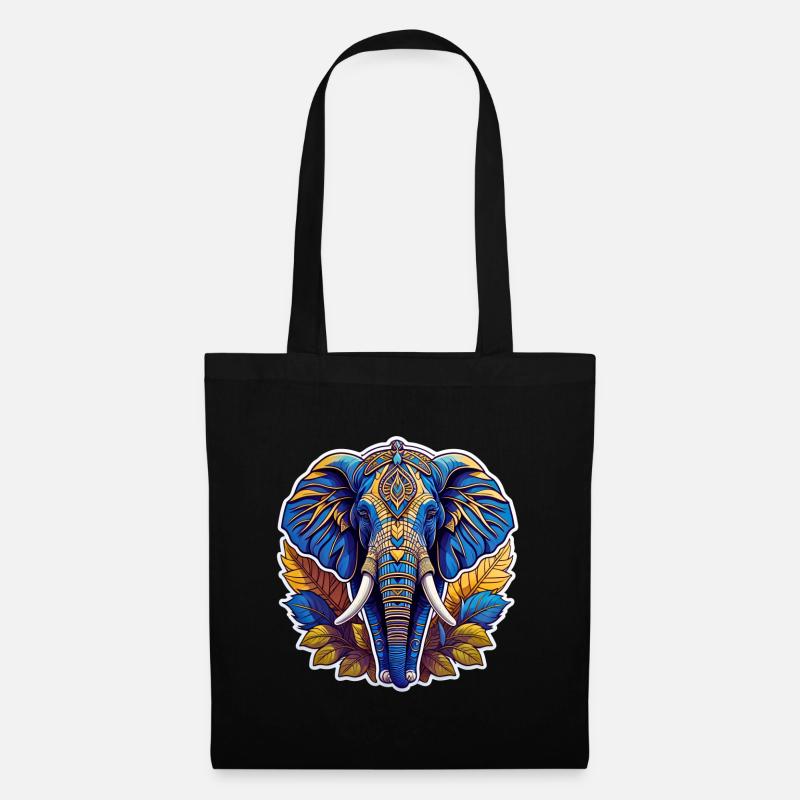 Indian Elephant - Tote Bag - black