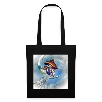 Cute fairy with her cub on the moon - Tote Bag - black - Front
