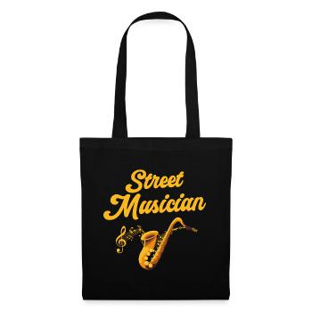 Musician Instrument Town Musician Entertainer - Tote Bag - black - Front
