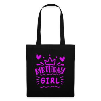 Anniversaire Fille Idée cadeau Fille Anniversaire - Sac en tissu - noir - Devant