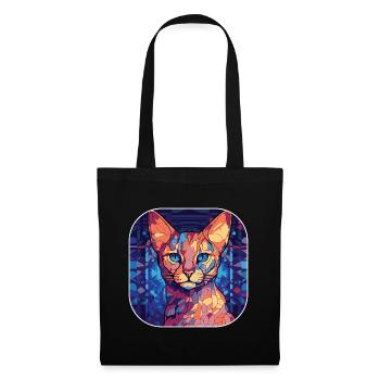Ocicat coloré Race de chat Aquarelle Peinture - Sac en tissu - noir - Devant